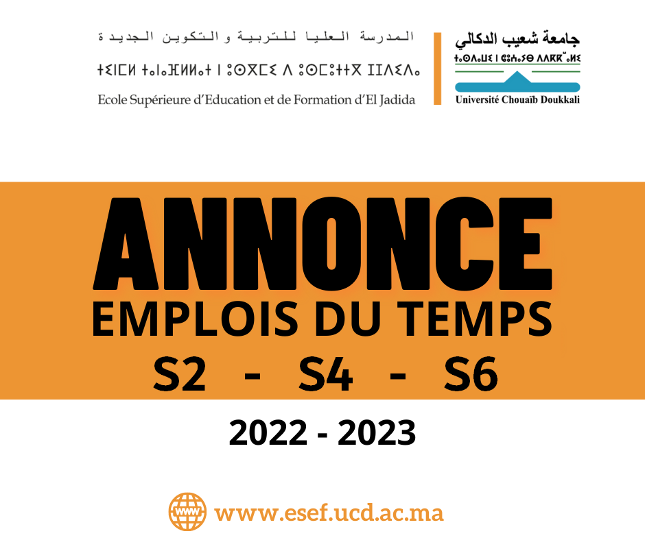 Les emplois du temps