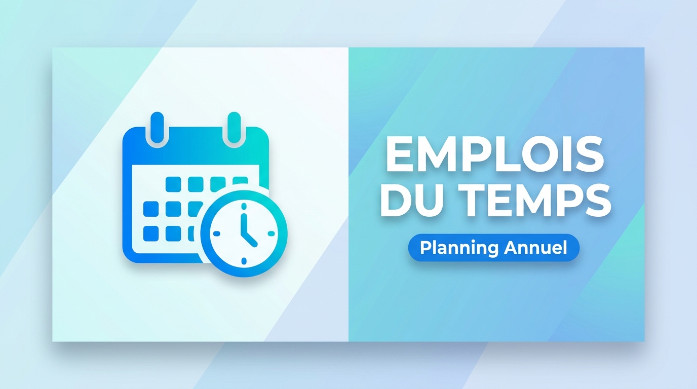 Nouveaux Emplois du Temps Disponibles — Consultez les Plannings