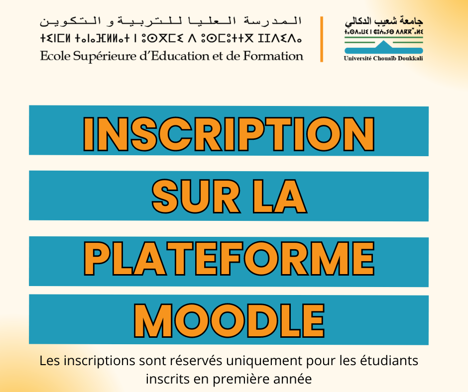 Inscription sur la plateforme Moodle 